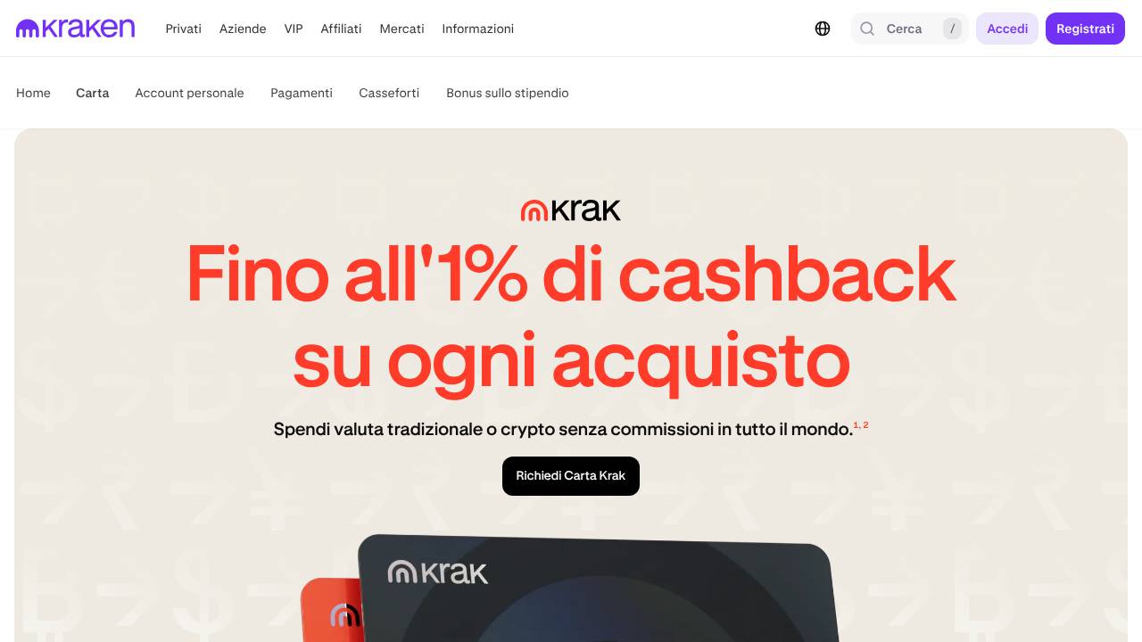 Homepage Krak Card