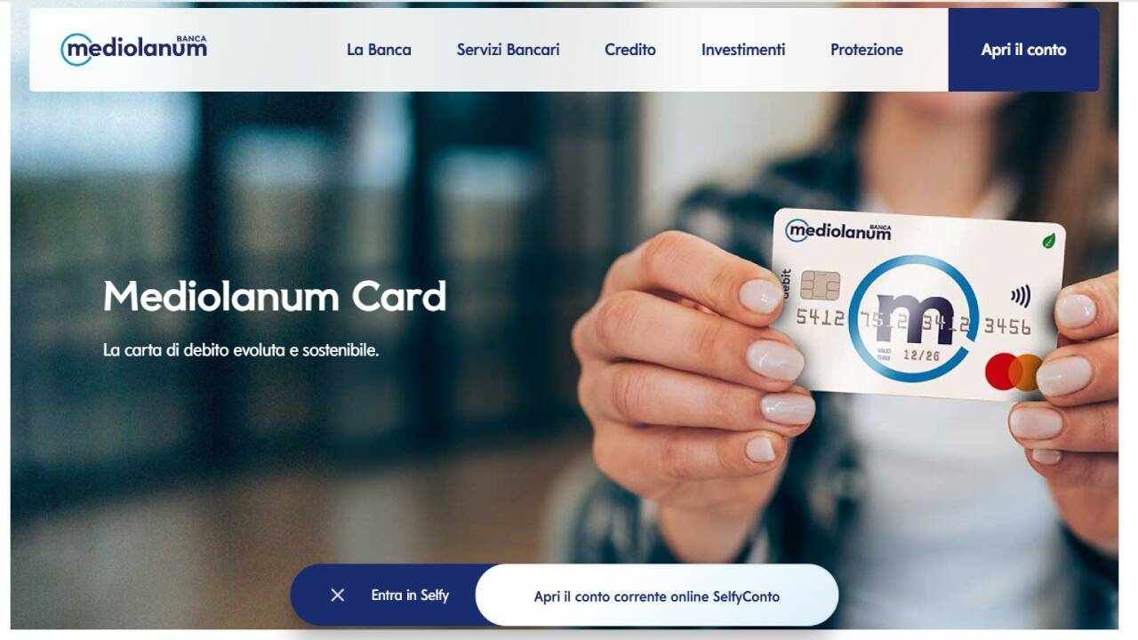 Homepage Mediolanum Debit