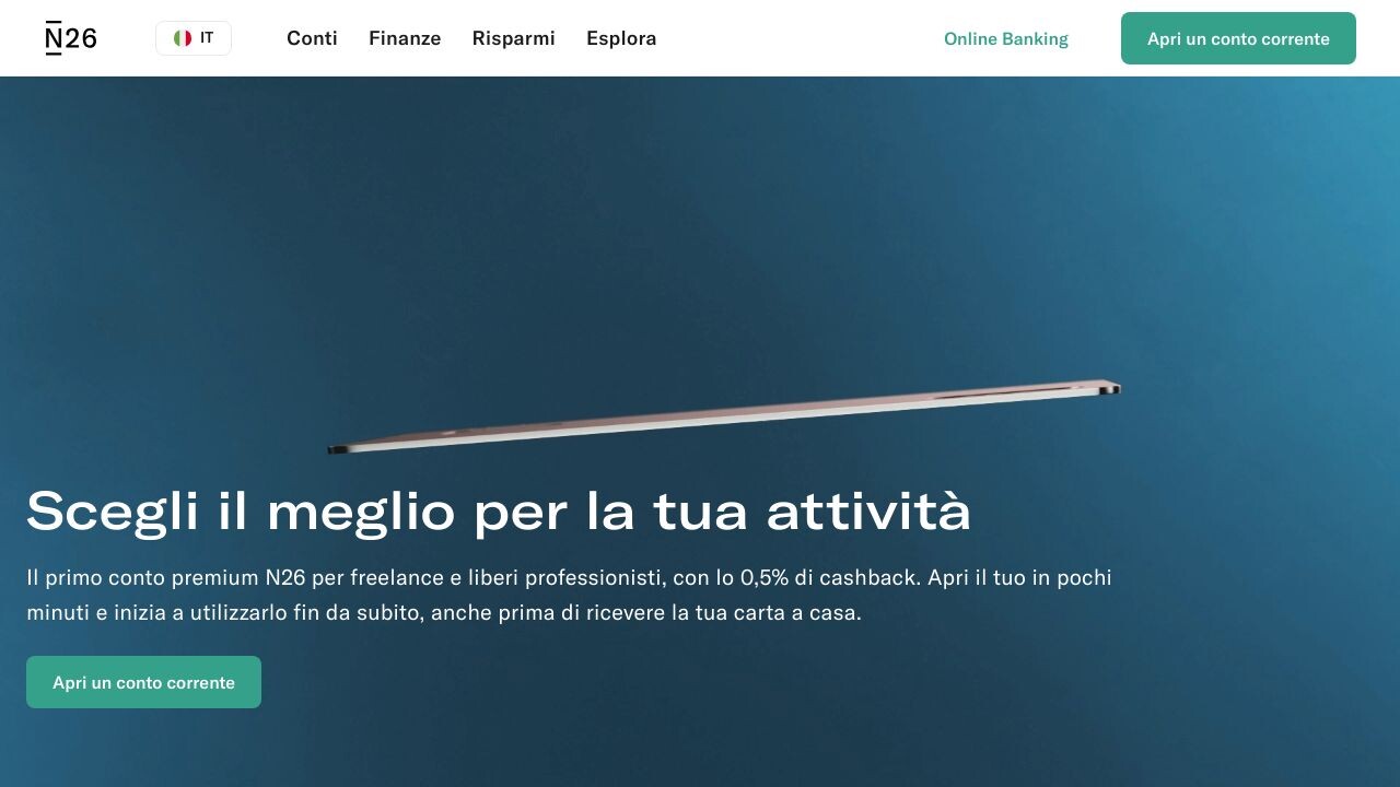 Homepage N26 Business Metal