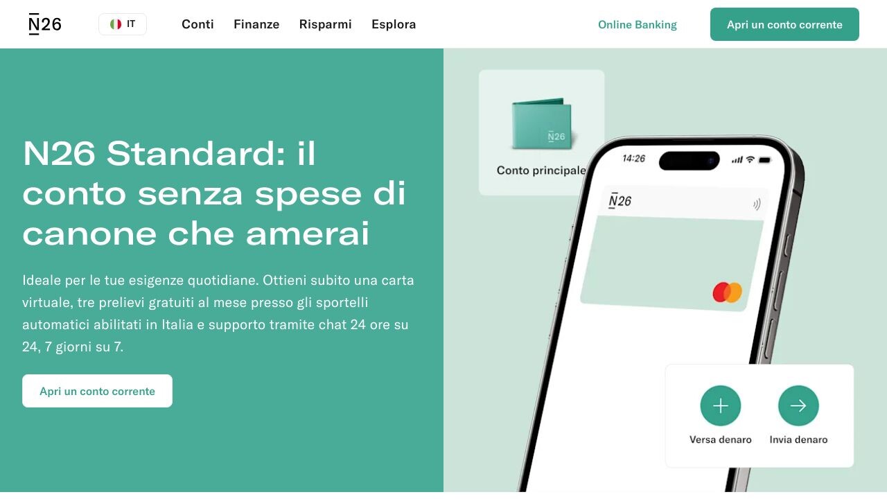 Homepage N26 Standard