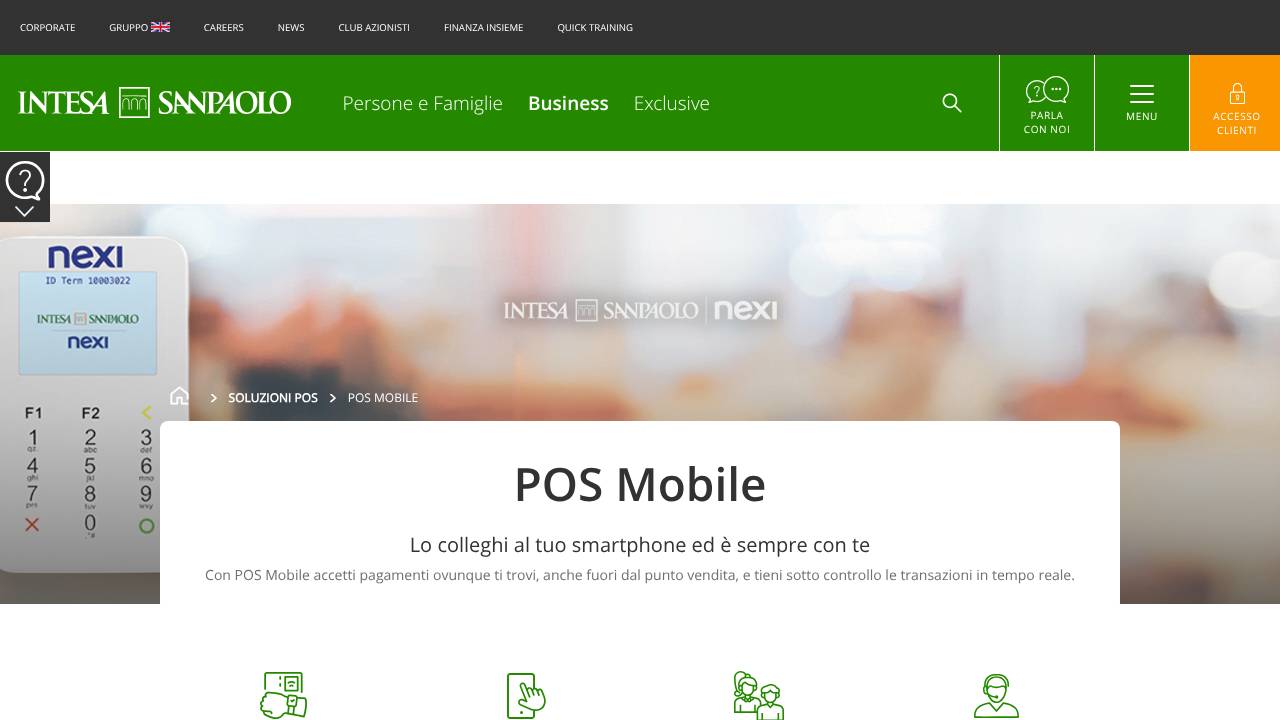 Homepage POS Intesa Sanpaolo