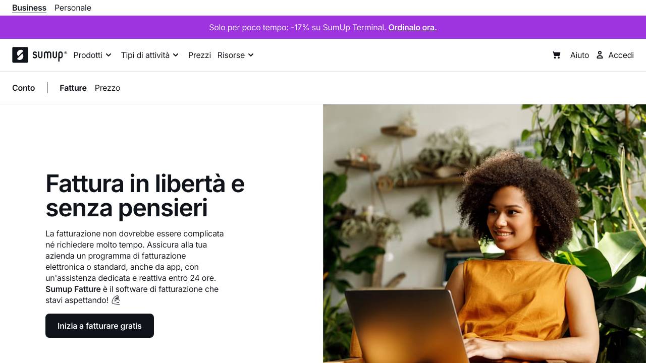 Homepage SumUp Fatture