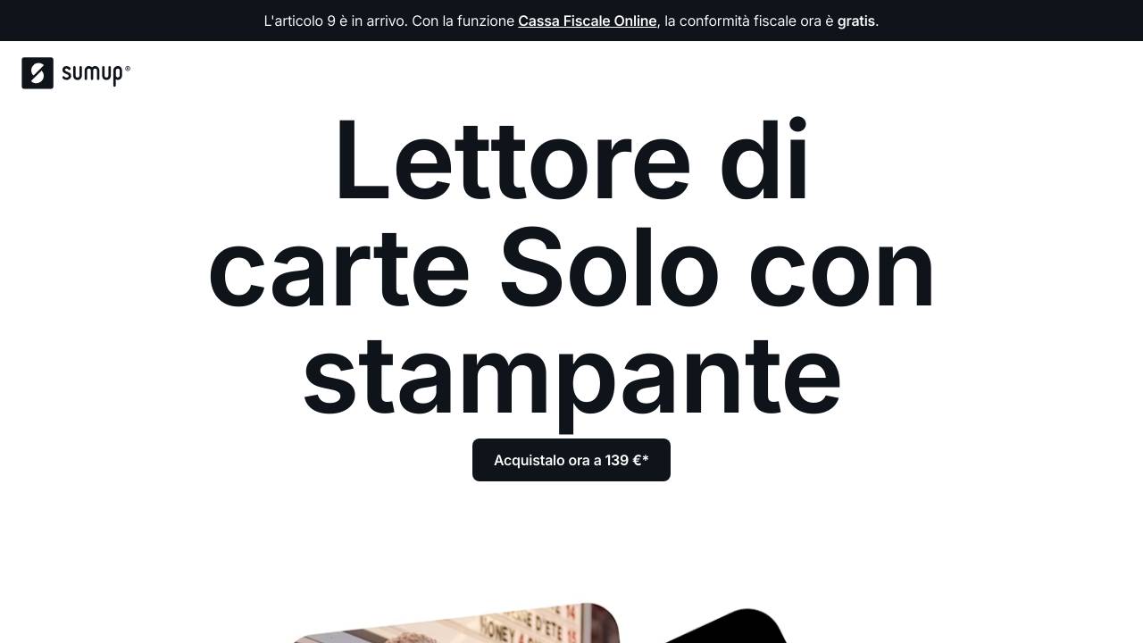 Homepage SumUp Solo + stampante