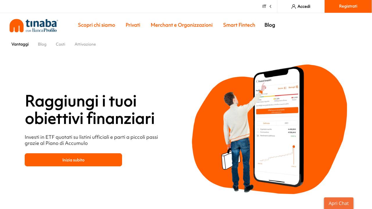 Homepage Roboadvisor Tinaba
