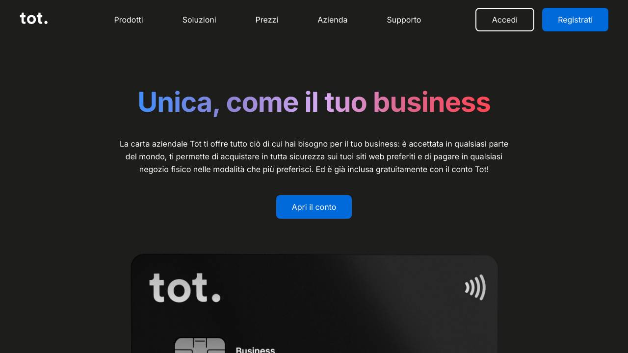 Homepage Tot Carta