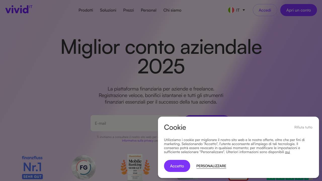 Homepage Vivid Business Basic