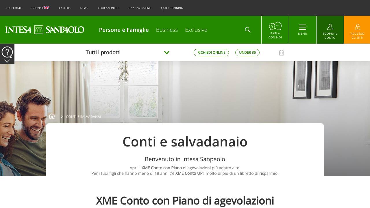 Homepage XME Conto